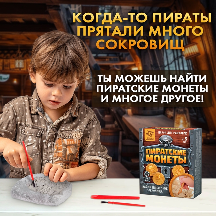 Набор для раскопок &laquo;Пиратские монеты&raquo;
