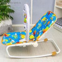 Шезлонг - качалка для новорождённых &laquo;Транспорт&raquo;, игровая дуга, игрушки МИКС