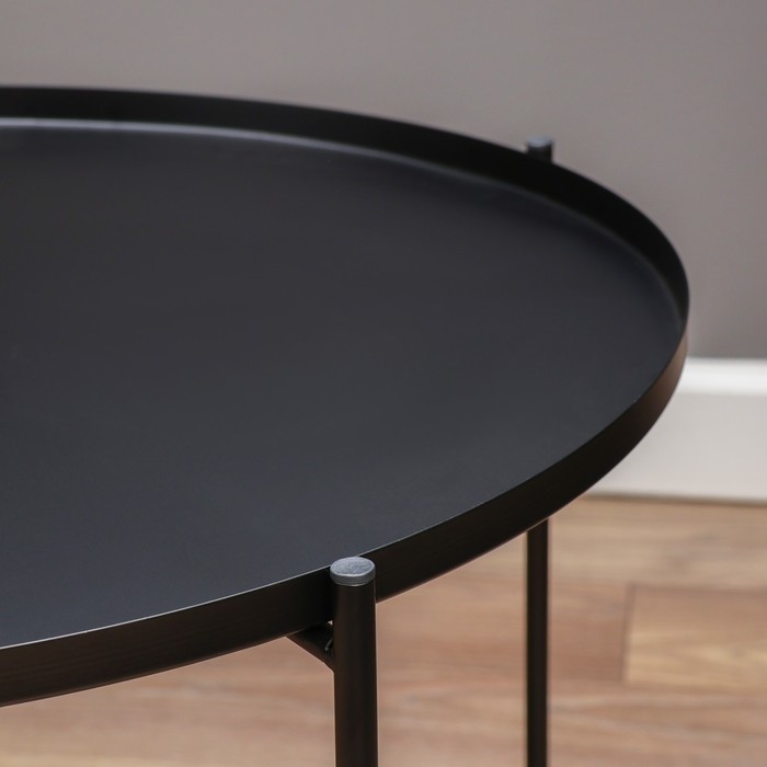 Кофейный столик "Гранд" YS-8668, черный 63х63х46 см