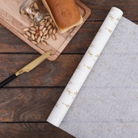 Бумага силиконизированная &laquo;Бусинки&raquo; золото, 0,38 х 5 м