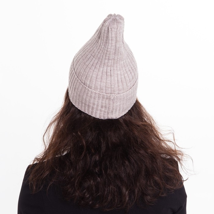 Шапка женская зимняя, цвет бежевый, размер 52-56 Шапка женская зимняя, цвет бежевый, размер 52-56