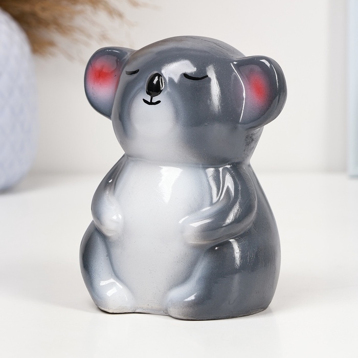 Копилка "Коала" 13х10см, серая