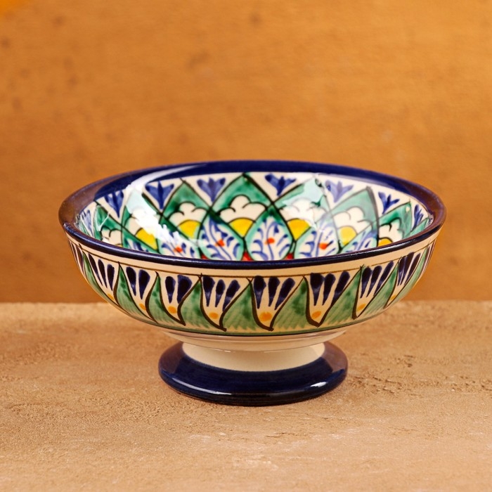 Конфетница Риштанская Керамика 12см, микс