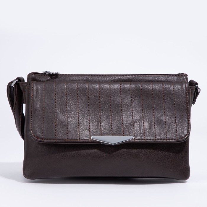 Сумка-мессенджер на молнии, цвет коричневый Сумка-мессенджер на молнии, цвет коричневый