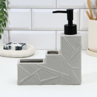 Дозатор для жидкого мыла,серый,16 х 12 х 4 см. Дозатор для жидкого мыла,серый,16 х 12 х 4 см.