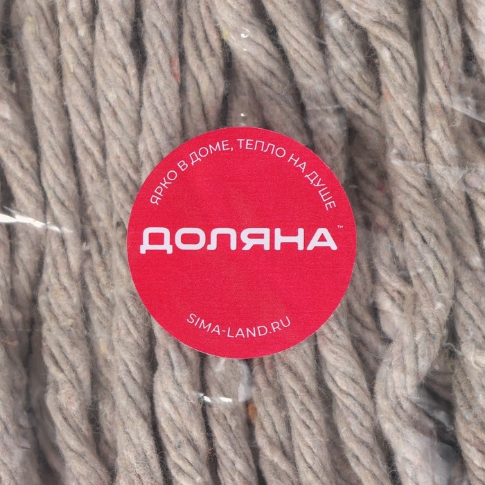 Насадка для швабры верёвочная Доляна, удлинённая насадка 21 см, хлопок, 31&times;21&times;4 см, цвет МИКС