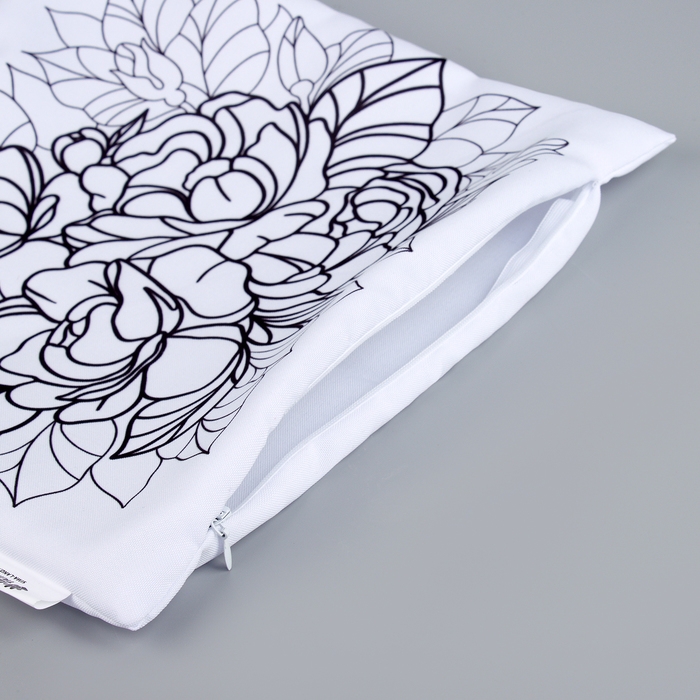 Наволочка под раскраску &laquo;Пионы&raquo;, 30 х 30 см