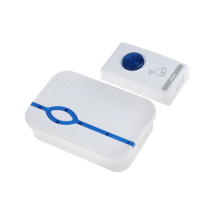 Звонок Luazon LZDV-28, беспроводной, 2хAA (не в комплекте), LR23A, бело-голубой Звонок Luazon LZDV-28, беспроводной, 2хAA (не в комплекте), LR23A, бело-голубой