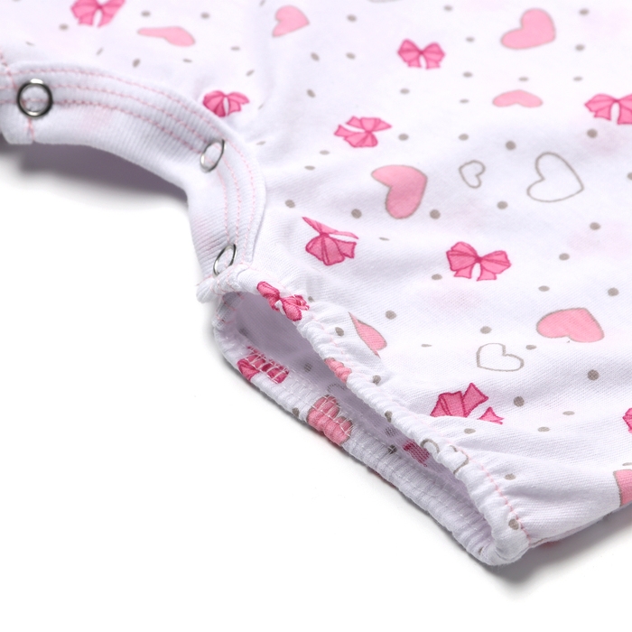 Песочник детский "Алеша", цвет белый/сердечки, рост 74