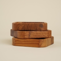 Набор тарелок - подставок из дуба Sima-Land Home, 10&times;10&times;2 см, 3 шт