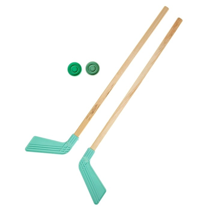 Детский хоккейный набор, 2 шайбы, 2 клюшки 80 см, МИКС Детский хоккейный набор, 2 шайбы, 2 клюшки 80 см, МИКС