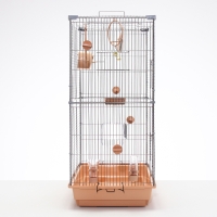 Клетка для птиц "Пижон" №104-Б, разборная, 2 секции, 58 х 40 х 88см, бежевая Клетка для птиц "Пижон" №104-Б, разборная, 2 секции, 58 х 40 х 88см, бежевая
