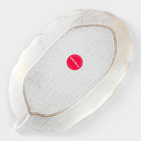 Блюдо для фруктов Доляна &laquo;Золотой лист&raquo;, 30&times;18&times;2 см, цвет белый