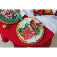 Блюдо стеклянное сервировочное Доляна &laquo;Подарок. Новогоднее чудо&raquo;, 15,1&times;17,3 см