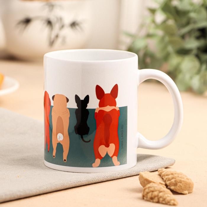 Кружка сублимация Кружка сублимация "Выделяйся!" собаки, 320 мл, с нанесением