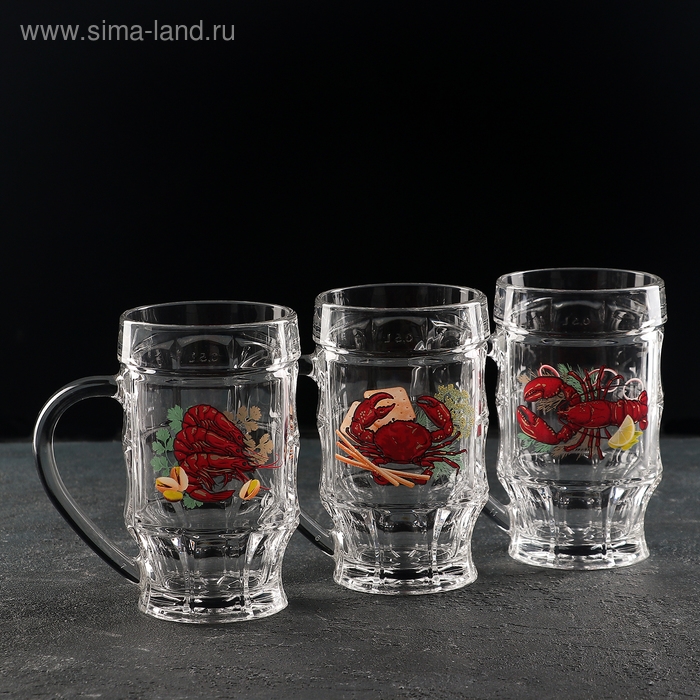 Кружка для пива «Деликатес. Пинта», 500 мл, рисунок МИКС Кружка для пива «Деликатес. Пинта», 500 мл, рисунок МИКС