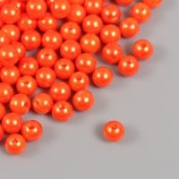 Набор бусин "Жемчуг" d 8 мм, 250 гр, морковный
