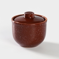 Горшок для запекания &laquo;Мрамор&raquo;, 700 мл, цвет коричневый