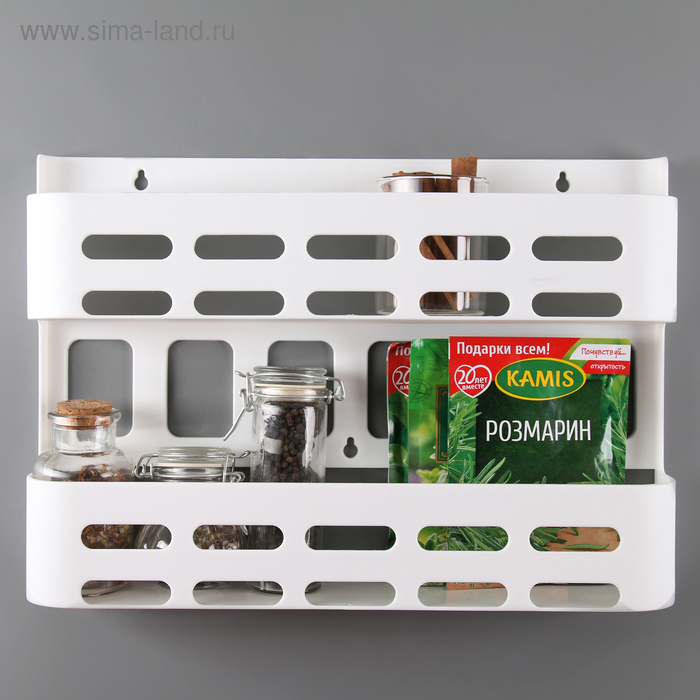 Органайзер навесной для специй, цвет белый Органайзер навесной для специй, цвет белый