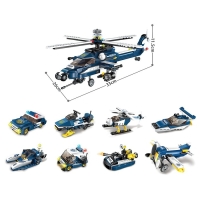 Конструктор Полиция &laquo;Полицейский транспорт&raquo;, 8 видов, МИКС