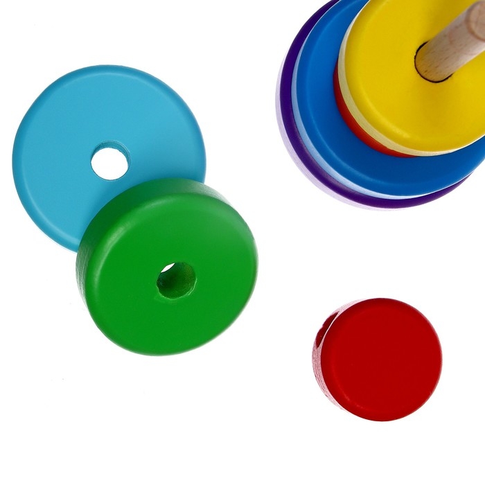 Пирамидка деревянная маленькая &laquo;Круг&raquo;