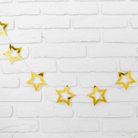 Гирлянда «Звёзды», 2,5 м, цвет золотой Гирлянда «Звёзды», 2,5 м, цвет золотой