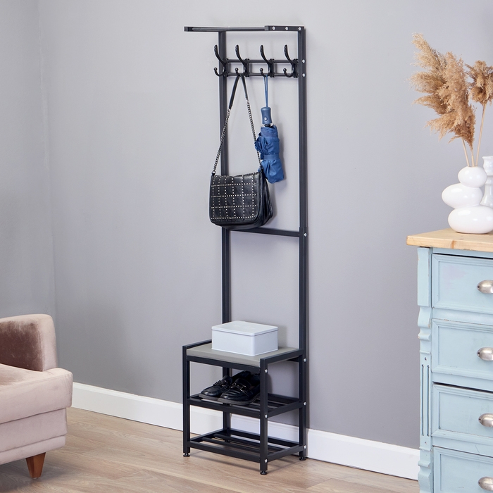 Прихожая Базовая, 400 x 255 x 1600, металл, чёрная Прихожая Базовая, 400 x 255 x 1600, металл, чёрная