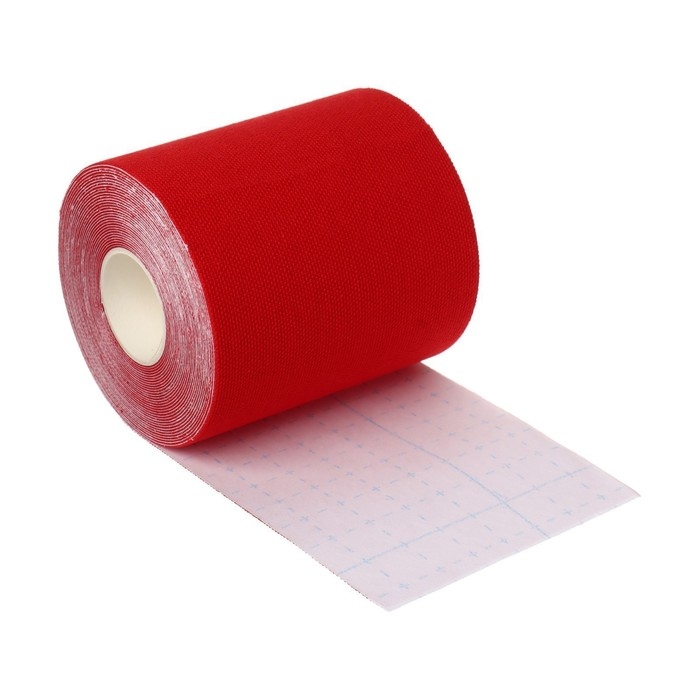 Кинезио - тейп, 7,5 см &times; 5 м, цвет красный