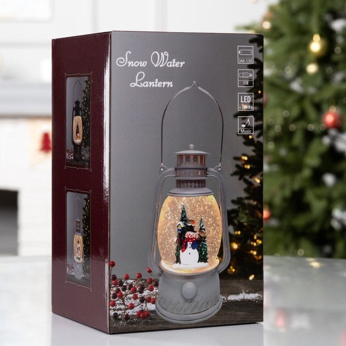 Фигура светодиодная &laquo;Елочка&raquo;, 20.8х11.9х9.7 см, музыка, батарейки ААх3 (не в комплекте), USB, свечение тёплое белое