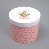 Набор шляпных коробок 3 в 1, упаковка подарочная, &laquo;Букетики&raquo;, 16 х 16 х 14‒20 х 20 х 17 см