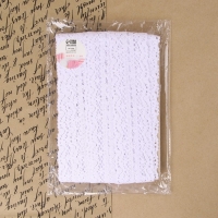 Кружево вязаное, 55 мм &times; 10 &plusmn; 1 м, цвет белый