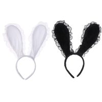 Карнавальный ободок «Зайка» с кружевом, МИКС Карнавальный ободок «Зайка» с кружевом, МИКС