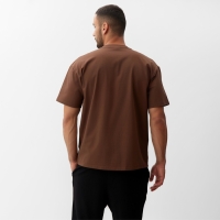 Футболка мужская MINAKU, цвет коричневый, размер 42-44