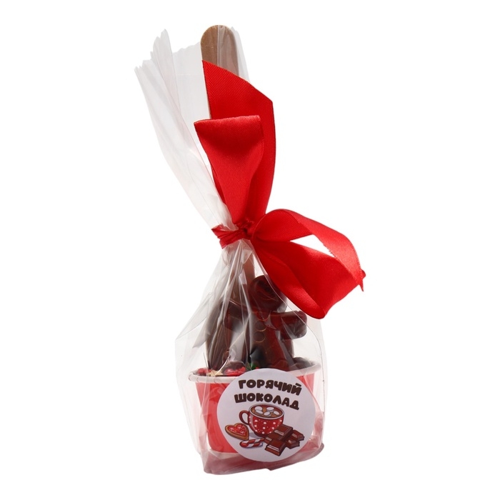 Новый год. Фигурный шоколад "Горячий шоколад с маршмеллоу "Пряня", 48 г