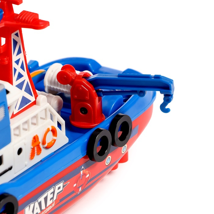 Катер «Городская Гавань», плавает, стреляет водой, работает от батареек Катер «Городская Гавань», плавает, стреляет водой, работает от батареек