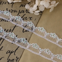 Кружево капроновое, с люрексом, 15 мм × 10 ± 1 м, цвет белый Кружево капроновое, с люрексом, 15 мм × 10 ± 1 м, цвет белый