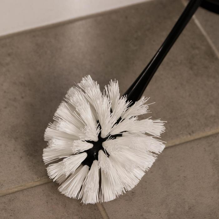 Комплект для туалета Rambai: ёршик с подставкой, 11,5×11,5×28 см, цвет чёрный Комплект для туалета Rambai: ёршик с подставкой, 11,5×11,5×28 см, цвет чёрный