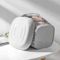 Горшок с поддоном &laquo;Мрамор&raquo;, 3,7 л, цвет светло-серый