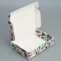 Коробка подарочная новогодняя складная &laquo;Новогодние истории&raquo;, 21 х 15 х 5 см, Новый год