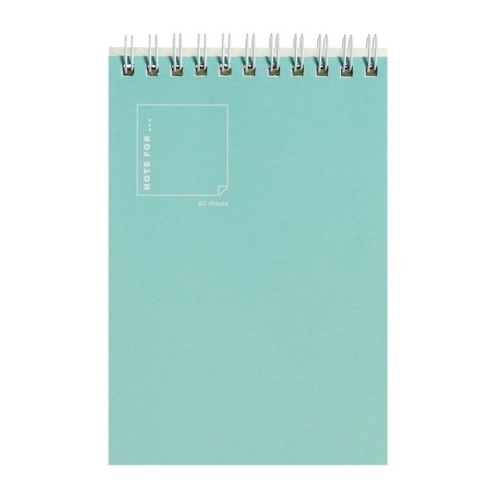 Блокнот А6, 80 листов в клетку на гребне Pastel tint, обложка мелованный картон, блок офсет 60 г/м2, МИКС