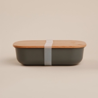 Контейнер для еды стальной SL Home, 21,5×12,5×6 см, с бамбуковой крышкой Контейнер для еды стальной SL Home, 21,5×12,5×6 см, с бамбуковой крышкой