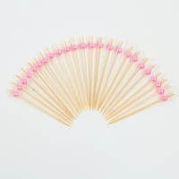 Шпажки для канапе &laquo;Жемчужина&raquo; набор 24 шт., цвет розовый