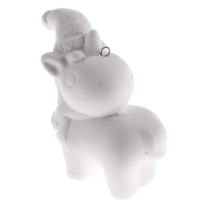 Новый год! Ёлочное украшение под раскраску «Единорог в колпачке» с подвесом, кисть Новый год! Ёлочное украшение под раскраску «Единорог в колпачке» с подвесом, кисть