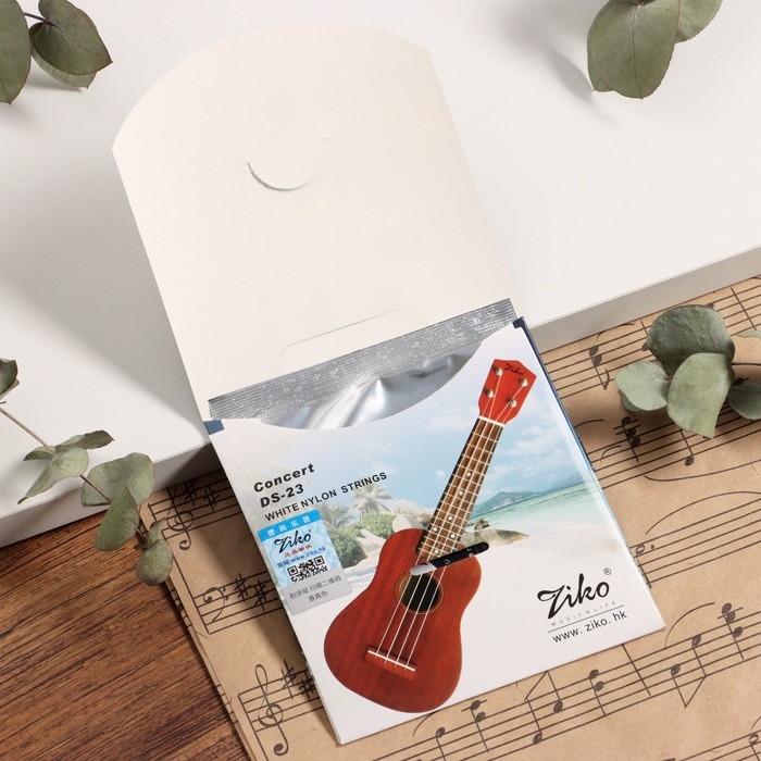 Струны для укулеле Ziko DS-23 High 60-77-92-65, для сопрано и концертной укулеле Струны для укулеле Ziko DS-23 High 60-77-92-65, для сопрано и концертной укулеле