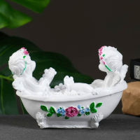 Фигура "Два ангелочка в ванной" 10х15см Фигура "Два ангелочка в ванной" 10х15см