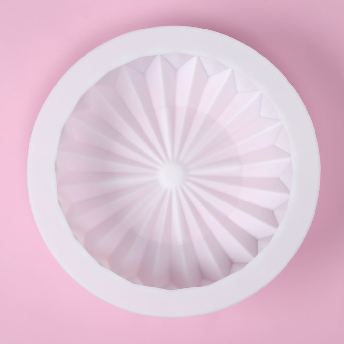 Форма для муссовых десертов и выпечки Доляна &laquo;Оригами&raquo;, силикон, внутренний d=15,3 см, 18,5&times;18,5 см, цвет белый