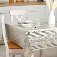 Клеёнка на стол &laquo;Винтаж&raquo;, на тканевой основе, ширина 137 см, рулон 20 метров, цвет золотой