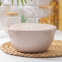 Салатник с крышкой «Fiesta», 2,8 л, цвет МИКС Салатник с крышкой «Fiesta», 2,8 л, цвет МИКС