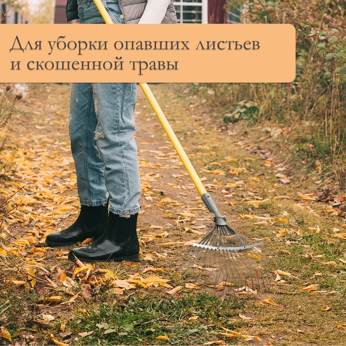 Грабли веерные пластинчатые, 20 зубцов, оцинкованные, тулейка 25 мм, без черенка Грабли веерные пластинчатые, 20 зубцов, оцинкованные, тулейка 25 мм, без черенка