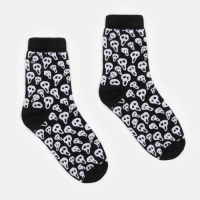 Носки MINAKU &laquo;Крик&raquo;, цвет чёрный, размер 40-41 (27 см)